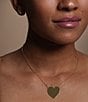 Melinda Maria XL U Have My Heart Short Pendant Necklace, Color:Gold - Image 3