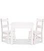Color:White - Image 1 - Child-Size Hardwood Table & 2 Chairs Set