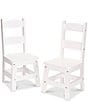 Color:White - Image 1 - Kids 2 Child-Size Hardwood Chairs