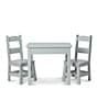 Color:Gray - Image 1 - Kids Wooden Table & 2 Chairs - Gray
