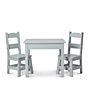 Melissa & Doug Kids Wooden Table & 2 Chairs, Color:Gray - Image 1