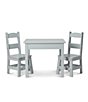 Color:Gray - Image 1 - Kids Wooden Table & 2 Chairs - Gray