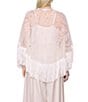MELLODAY Burnout Semi-Sheer Fringe Poncho Cape - Image 2