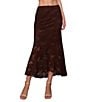 MELLODAY Coordinating Lace Side Ruching Midi Skirt - Image 1