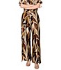 MELLODAY Coordinating Leaf Print Wide Leg Wrap Pants - Image 1