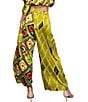MELLODAY Coordinating Satin Mix Print Wide Leg Pants - Image 2
