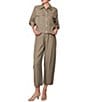 MELLODAY Coordinating Twill Point Collar Roll Tab Sleeve Utility Jacket - Image 4