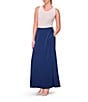MELLODAY Crepe A-Line Maxi Skirt, Color:Deep Navy - Image 4