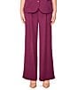 MELLODAY Coordinating Pleated Straight Leg Pull-On Pants, Color:Wine - Image 1