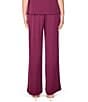 MELLODAY Coordinating Pleated Straight Leg Pull-On Pants, Color:Wine - Image 2