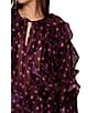 MELLODAY Polka Dot All Over Ruffle Tie Front Long Sleeve Blouse - Image 5