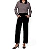 MELLODAY Stretch Velvet Straight Leg Pull-On Pants - Image 3