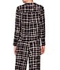 MELLODAY Woven Lux Crepe Notch Collar Long Sleeve Button Front Coordinating Top - Image 2