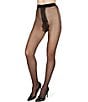 Memoi Crystal Sheer To Waist Pantyhose, Color:Black - Image 1