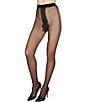 Color:Black - Image 1 - Crystal Sheer To Waist Pantyhose