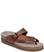Color:Tan - Image 1 - Helen Buckle Detail Leather Casual Sandals