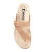Color:Camel Scratch - Image 5 - Helen Buckle Detail Leather Casual Slide Sandals