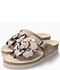 Color:Light Taupe - Image 6 - Helen Flower Buckle Detail Leather Casual Sandals