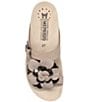 Color:Light Taupe - Image 4 - Helen Flower Buckle Detail Leather Casual Sandals