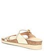 Color:Gold - Image 3 - Helen Mix Leather Buckle Thong Sandals