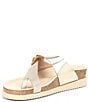 Color:Gold - Image 4 - Helen Mix Leather Buckle Thong Sandals