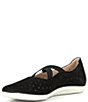 Color:Black - Image 4 - Karla Perforated Leather Sneaker Flats