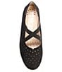 Color:Black - Image 5 - Karla Perforated Leather Sneaker Flats