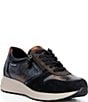 Mephisto Kim Color Block Suede and Leather Zipper Sneakers - Image 1