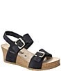Mephisto Lissandra Leather Buckle Hardware Hook-and-Loop Banded Slingback Wedges - Image 1