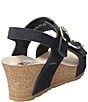 Mephisto Lissandra Leather Buckle Hardware Hook-and-Loop Banded Slingback Wedges - Image 2
