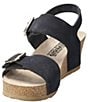 Mephisto Lissandra Leather Buckle Hardware Hook-and-Loop Banded Slingback Wedges - Image 4