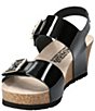 Mephisto Lissandra Patent Leather Buckle Hardware Hook-and-Loop Banded Slingback Wedges - Image 4