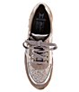 Color:Brown - Image 5 - Ylona Side Zip Oxford Sneakers
