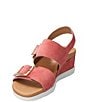 Color:Old Pink - Image 4 - Ysabel Banded Wedge Sandals