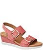 Color:Old Pink - Image 1 - Ysabel Banded Wedge Sandals