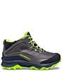 Color:Navy/Grey/Lime - Image 2 - Boys' Moab Speed Waterproof Boots (Youth)