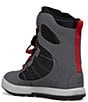 Color:Grey/Black/Red - Image 3 - Boys' Snow Bank 4 Waterproof Boots (Youth)