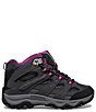 Color:Granite/Berry - Image 2 - Girls' Moab 3 Leather Hiking Boots (Youth)