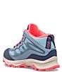 Color:Dusty Blue/Coral - Image 3 - Girls' Moab Speed Mid Waterproof Cold Weather Boots (Toddler)