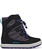 Color:Black/Purple - Image 2 - Girls' Snow Bank 4 Leather Boots (Toddler)