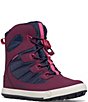 Color:Navy/Berry - Image 1 - Girls' Snow Bank 4 Leather Boots (Toddler)