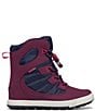 Color:Navy/Berry - Image 2 - Girls' Snow Bank 4 Leather Boots (Toddler)