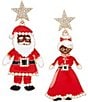 Merry & Bright African American Mr. & Mrs. Clause Holiday Drop Earrings - Image 1