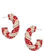 Merry & Bright Candy Cane Hoop Earrings - Image 1