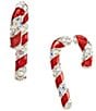 Merry & Bright Christmas Candy Cane Front Back Earrings - Image 1