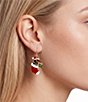 Merry & Bright Christmas Puppy In Stocking Gift Drop Earrings - Image 2
