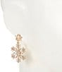 Merry & Bright Christmas Star Post Snowflake Drop Earrings, Color:Multi - Image 2