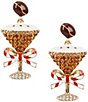 Merry & Bright Coffee Bean Stud Martini Drop Earrings - Image 1