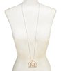 Merry & Bright Crystal Pave Nativity Scene Pendant Necklace - Image 1