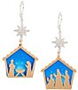 Merry & Bright Crystal Pave Star Nativity Drop Mix Match Earrings - Image 1